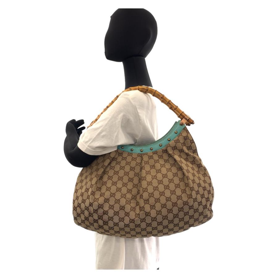 GUCCI（グッチ） バンブー スタッズ ベージュ ライトブルー ゴールド