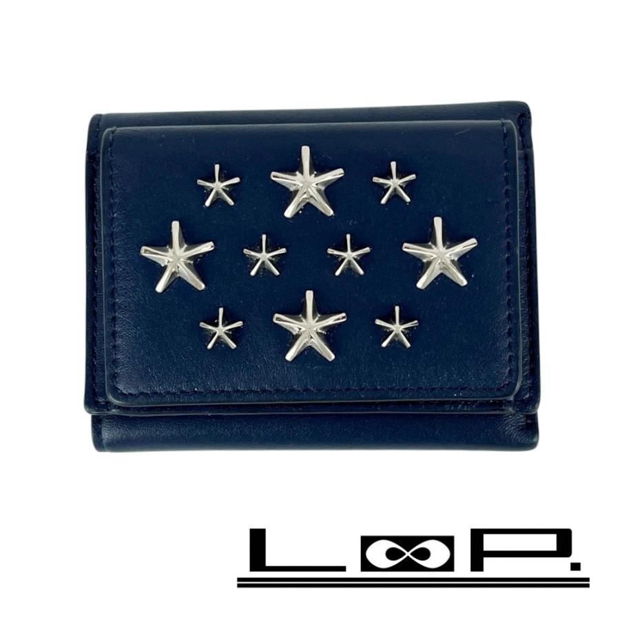 ジミーチュウ □美品□ スタースタッズ 三つ折り 財布 ミニ コンパクト