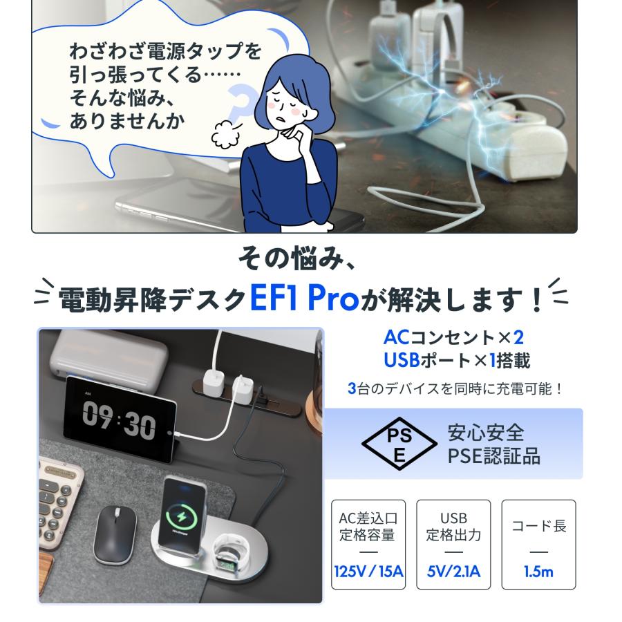 FlexiSpot 昇降式デスク 昇降デスク 電動 Flexispot EF1 Pro デスク
