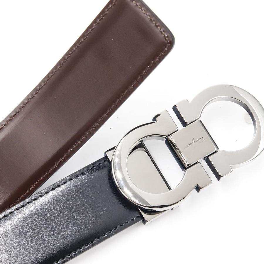 フェラガモ ベルト Ferragamo メンズ リバーシブル ガンチーニ レザー