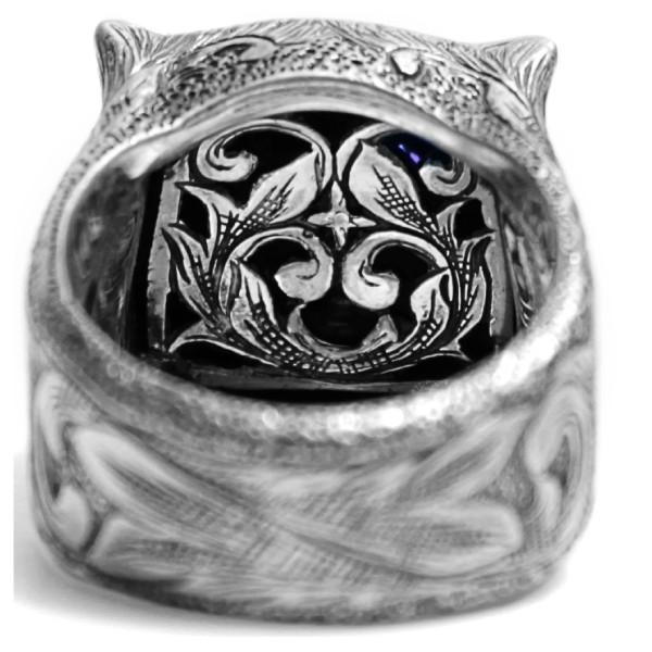 GUCCI（グッチ） ガーデンキャットヘッドシルバーリング メンズ 524585