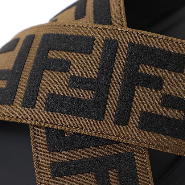 FENDI（フェンディ） FF Logo Cross Slider Slippers 7X1222 A63T