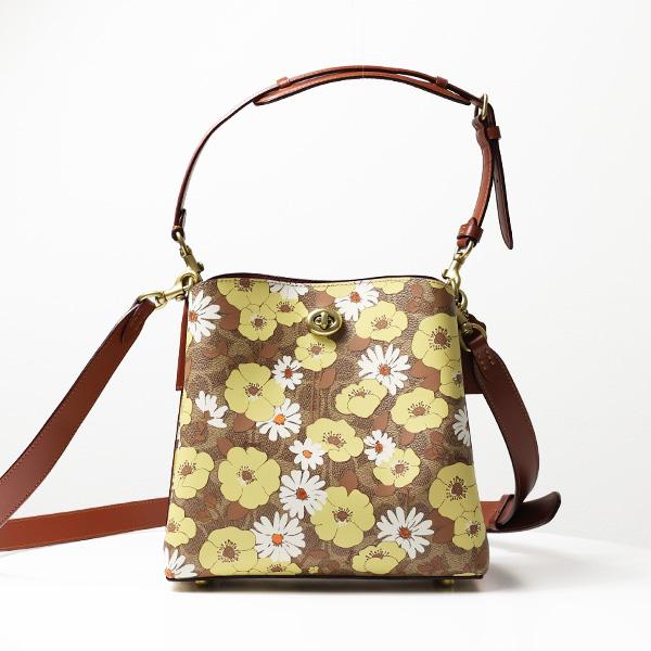 COACH（コーチ） Floral Print Willow Backet Bag C9722 バスケット