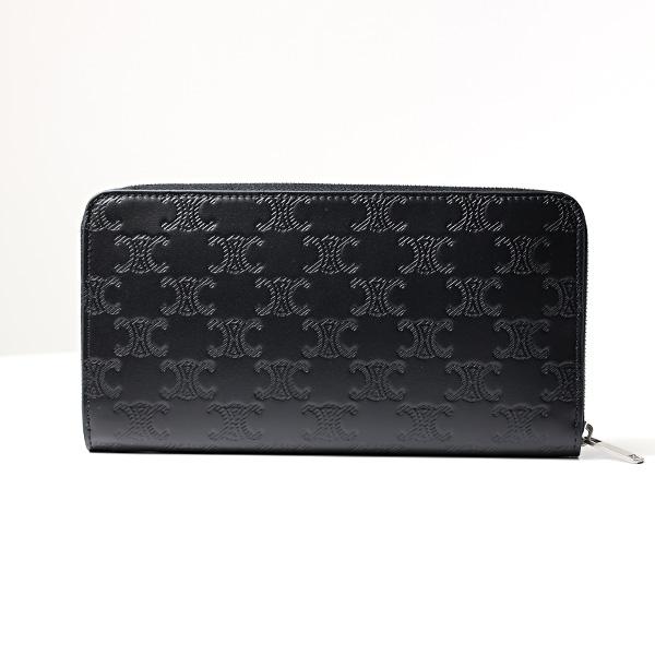CELINE（セリーヌ） Triomphe Embossed Large Zipped Wallet 長財布