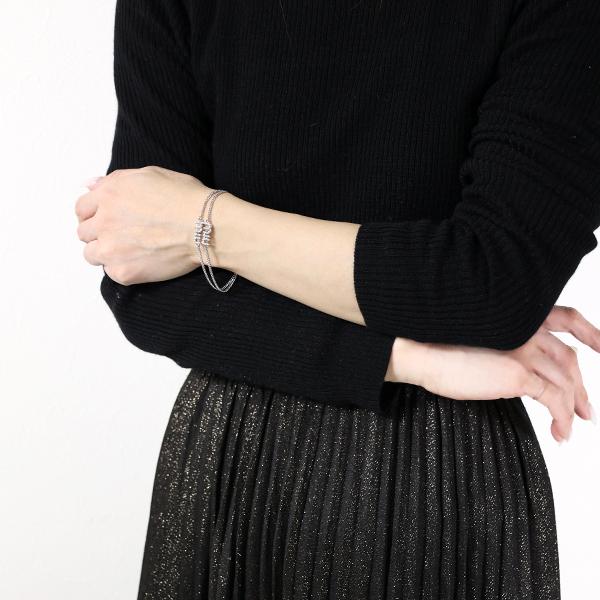miu miu（ミュウミュウ） Crystal Logo Bracelet ブレスレット