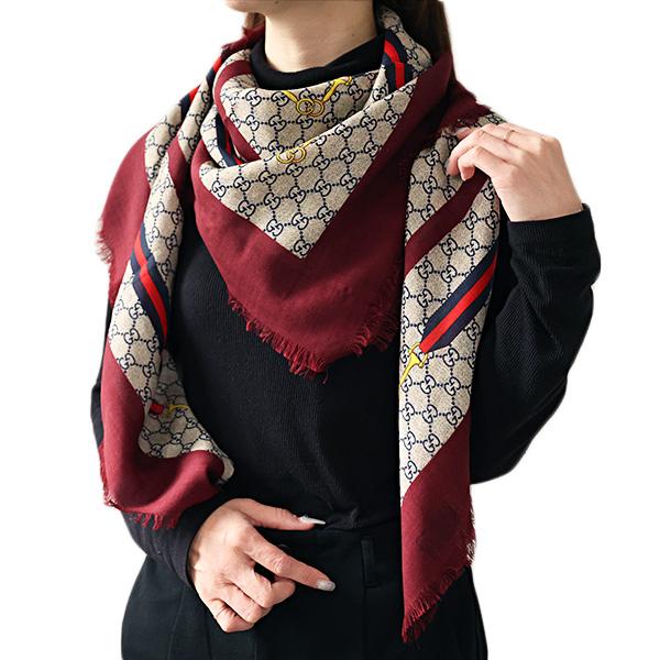 GUCCI（グッチ） ショール Big GG Ribbon Scarf 756936 3GAL9