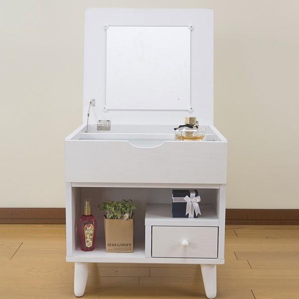 ドレッサー 幅40cm ミニドレッサー コスメボックス ミラー付き