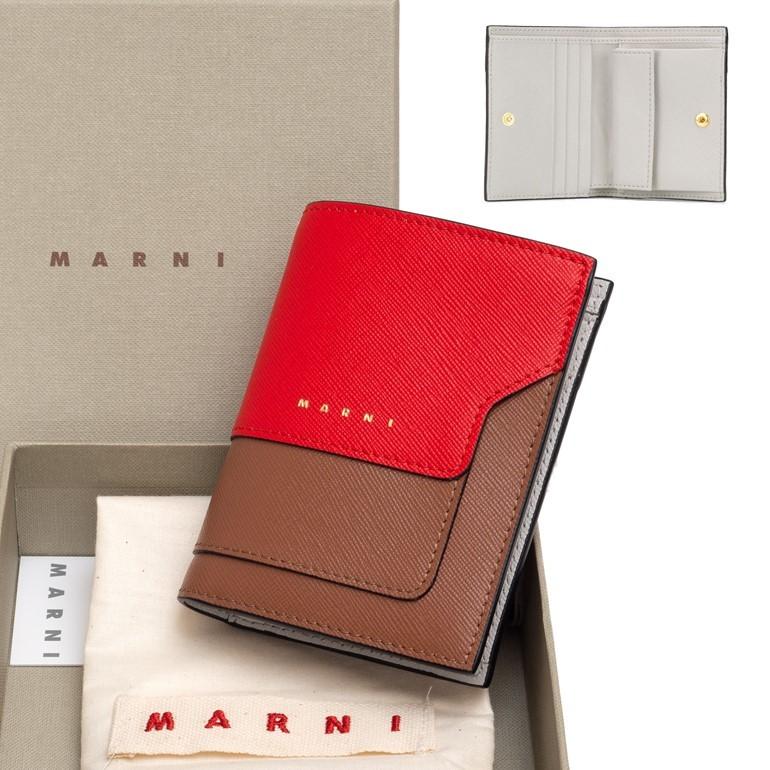 MARNI（マルニ） サフィアーノレザー バイフォールドウォレット