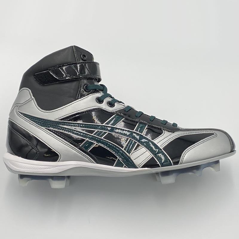 ASICS（アシックス） 【サイズ交換送料無料】ブラック×Dグリーン 野球