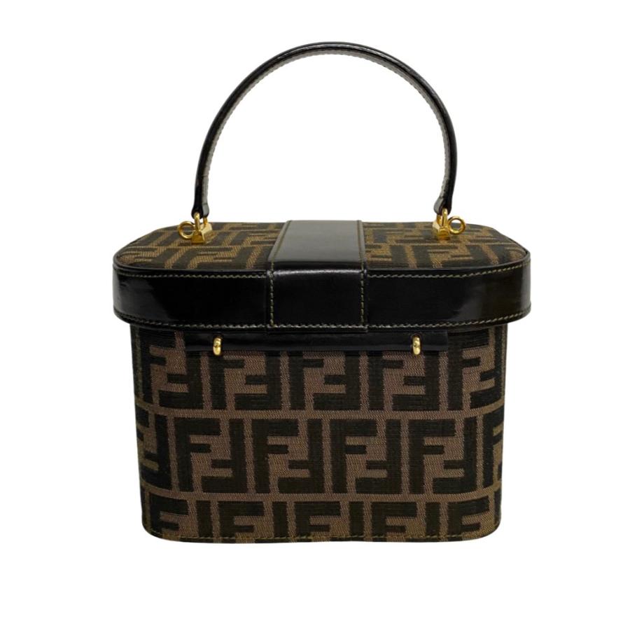 FENDI（フェンディ） 極 美品 箱 袋付き ズッカ 柄 ロゴ レザー 本革