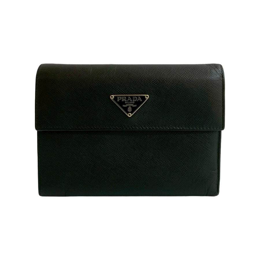 PRADA（プラダ） 極 美品 三角ロゴ 金具 サフィアーノ レザー 本革 三