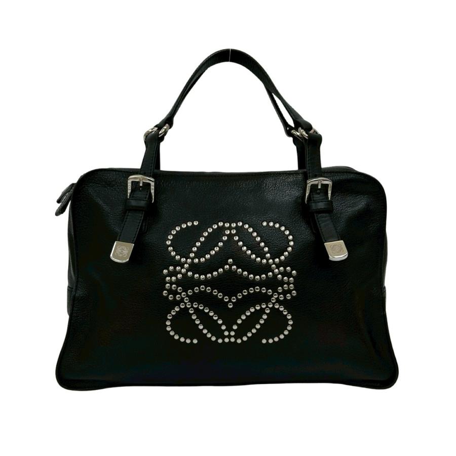 LOEWE（ロエベ） 極 美品 袋付き アナグラム ロゴ スタッズ レザー 本