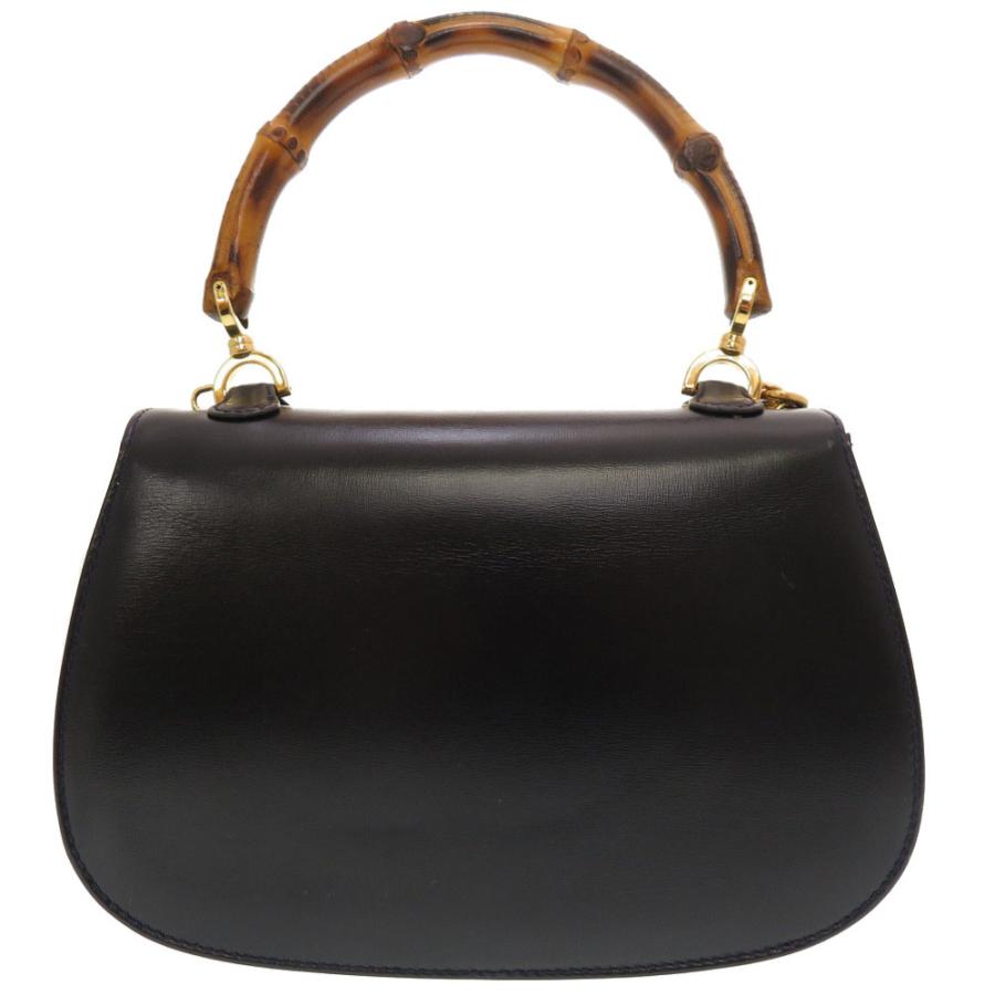 GUCCI（グッチ） 美品 バンブー レザー ネイビー 000 2046 0188 2WAY