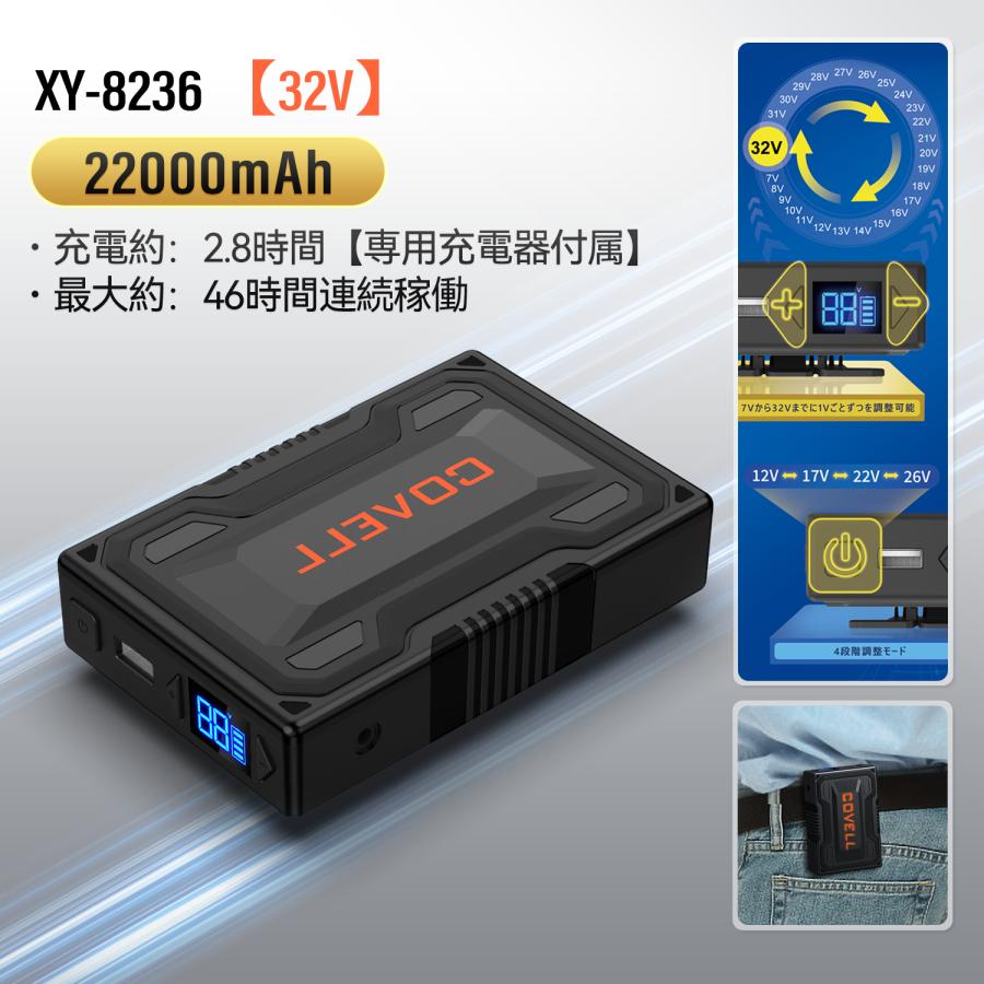 公式直営店・6色展開】 空調冷風服 2025年最新 32V超高出力 22000mAh