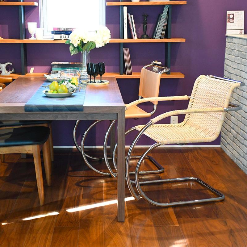 ミース・ファン・デル・ローエ 国内在庫 MR チェア ラタン（アーム付