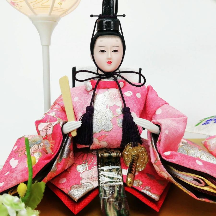 久月 雛人形 ケース飾り 木目ガラスケース 親王飾り 66769 コンパクト