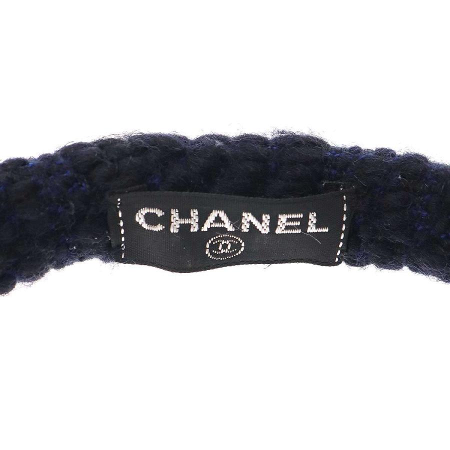 CHANEL（シャネル） ココマーク ツイードファー イヤーマフ ネイビー