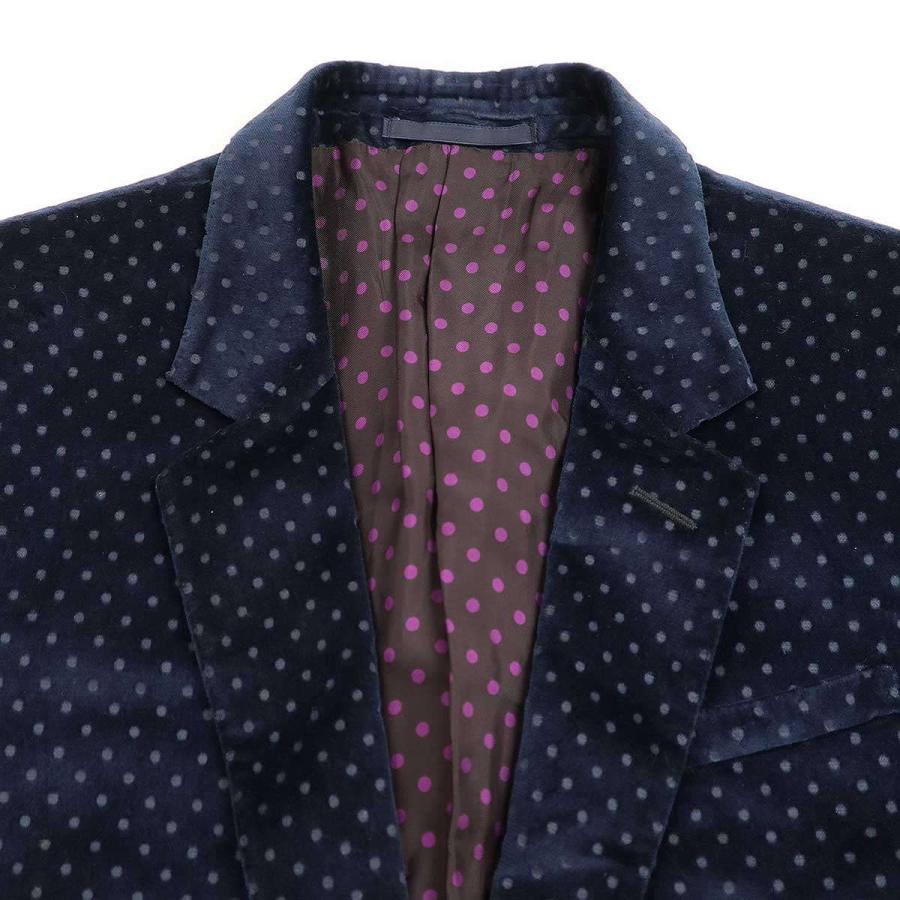 GUCCI（グッチ） ベルベットドット 2Bセットアップスーツ ネイビー 48