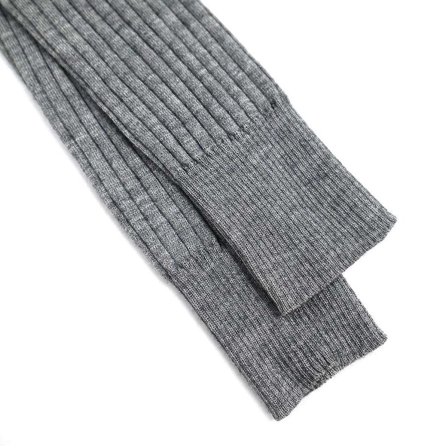 DRAWER（ドゥロワー） 18G カシミヤシルクリブクルーネックニット 6513