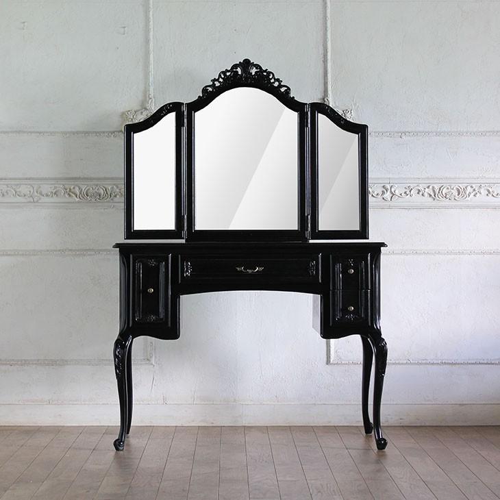 3面鏡 ドレッサー アンティーク ロココ 猫脚 化粧台 ロマンチック