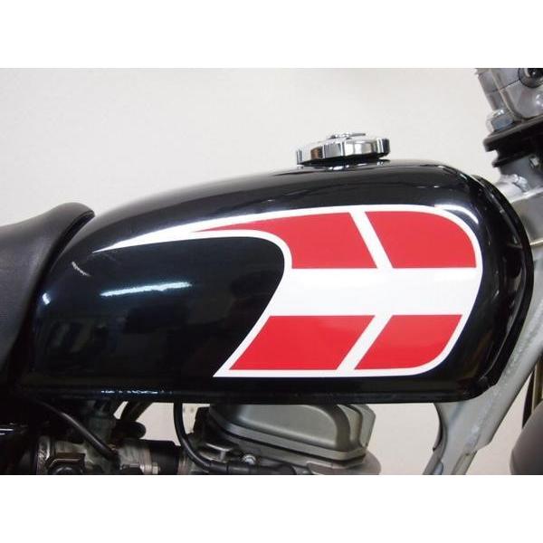 ホンダ エイプ50 100用 タンク デカール ステッカー MODEL YXD03 黒赤