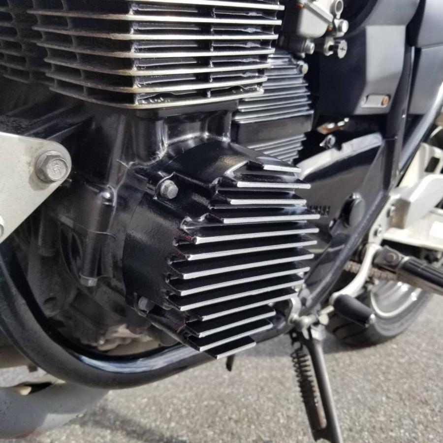 mc.maniac製 XJR400 XJR400R エンジンカバー 左右セット 黒 ポイント
