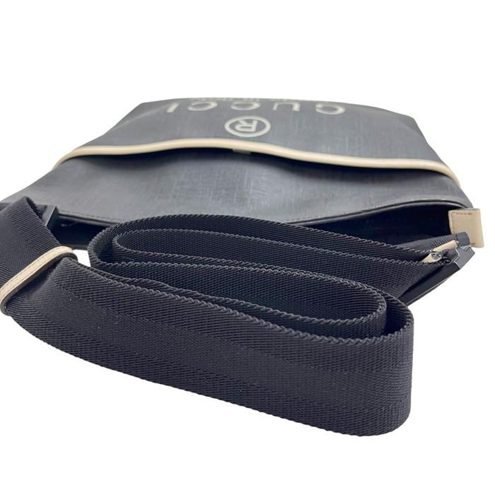 GUCCI（グッチ） 162904 ロゴモチーフ ショルダーバッグ PVC ブラック