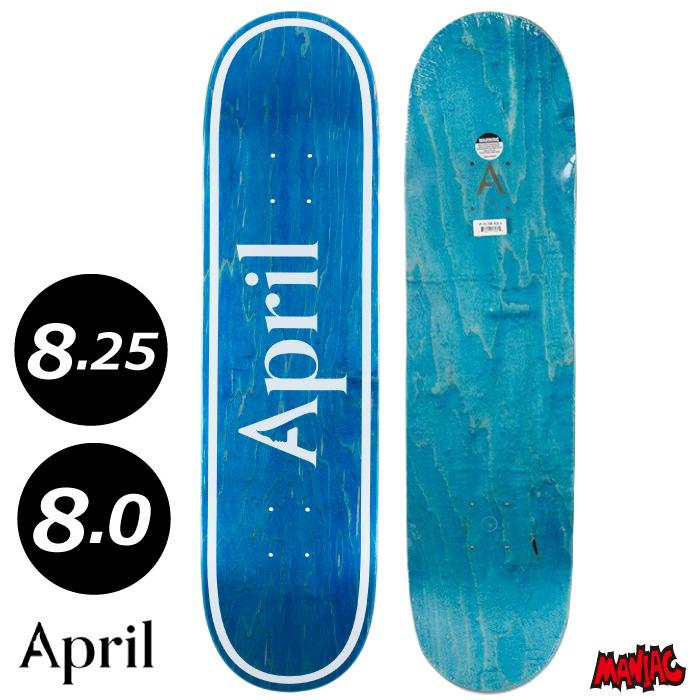 スケボー デッキ 単品 スケートボード April エイプリル OG LOGO BLUE