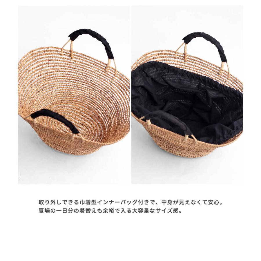 TARANGO（タランゴ） パームファイバー 手編み バケツ型かごバッグ