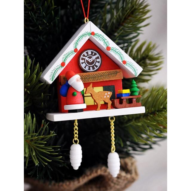 ウルブリヒトオーナメント（家時計サンタとシカ） : メルヒェン Yahoo