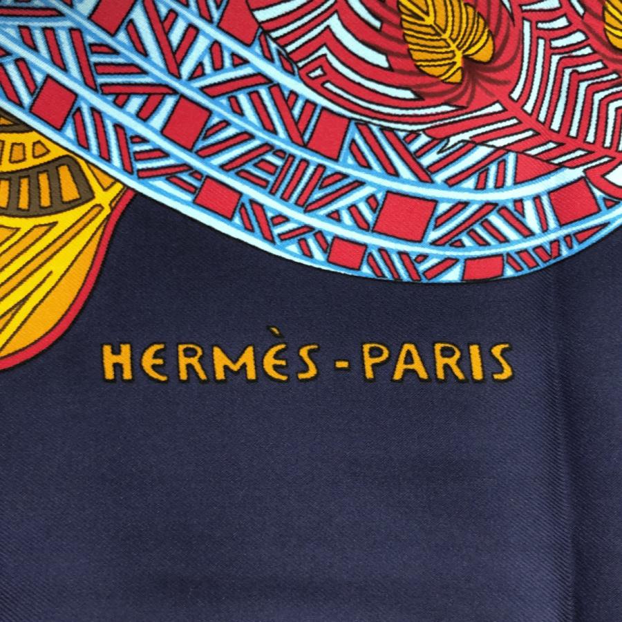 HERMES エルメス シルク カレ90 ART des STEPPES ステップ美術