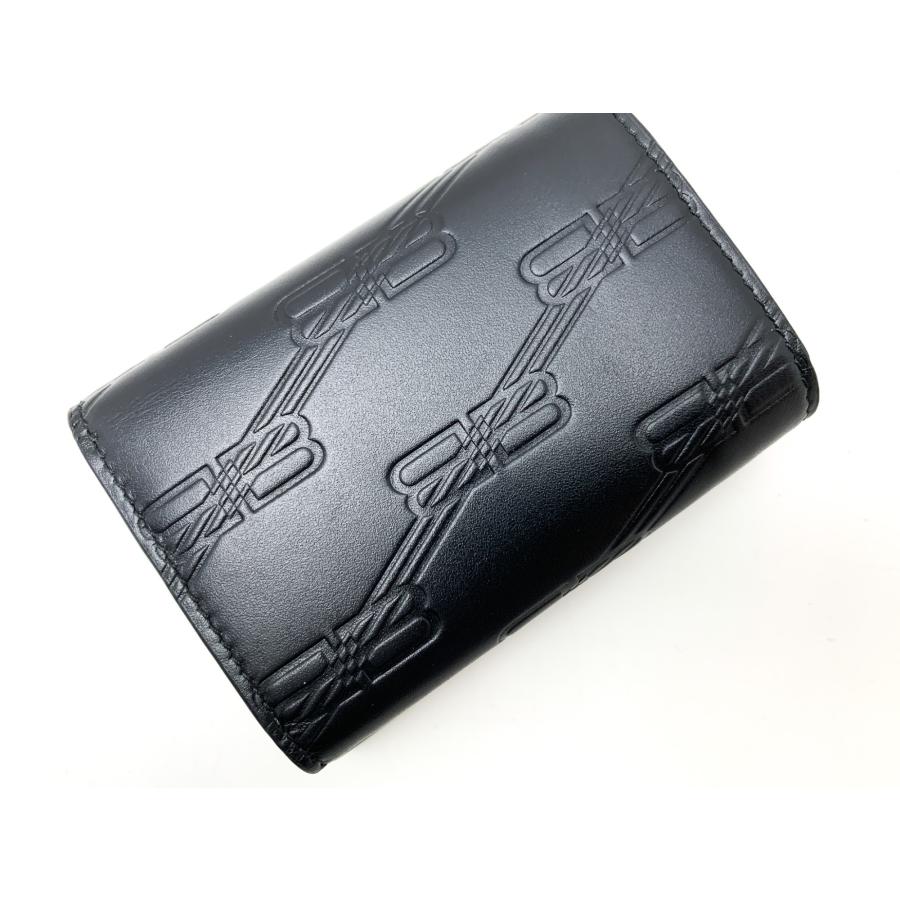 BALENCIAGA バレンシアガ BBモノグラム ミニウォレット 717790 黒