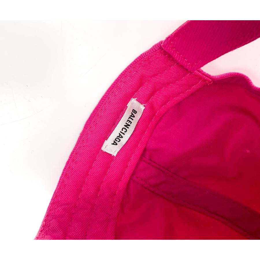 BALENCIAGA（バレンシアガ） ロゴ刺繍 ピンク キャップ 帽子 サイズL