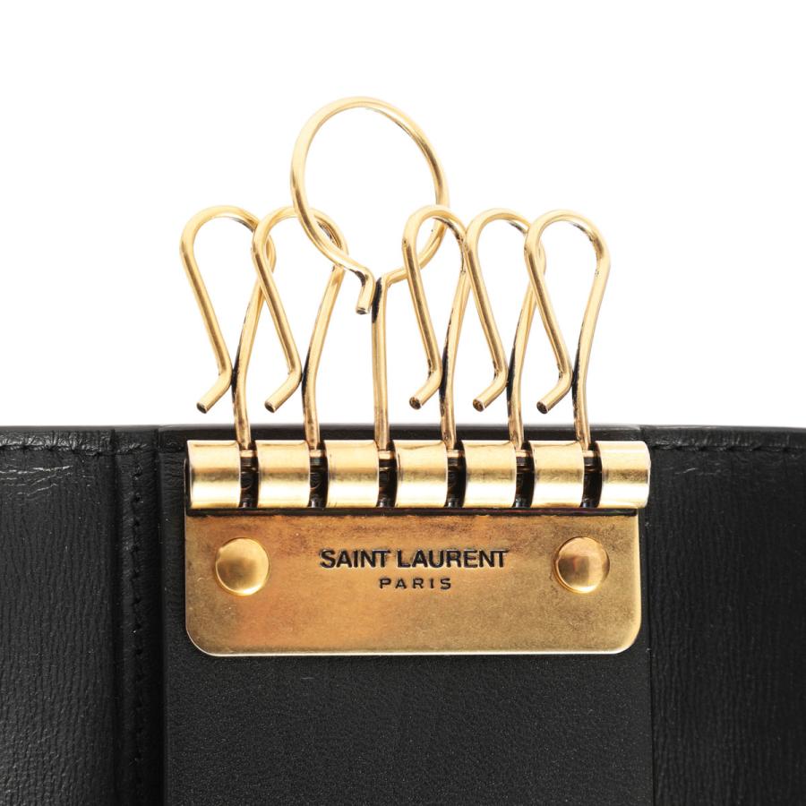 SAINT LAURENT サンローラン キーケース ブラック メンズ 654227-02g0w