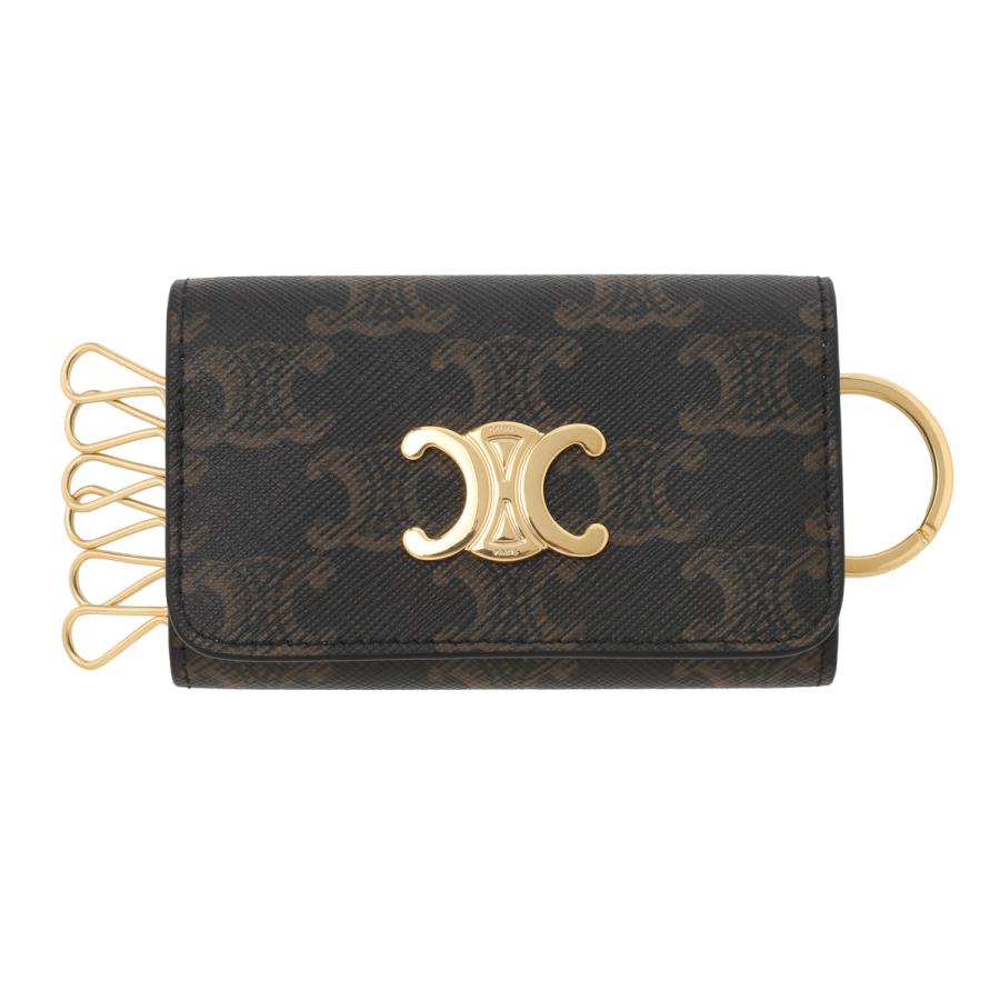 CELINE（セリーヌ） キーケース TRIOMPHE KEY CASE ブラウン