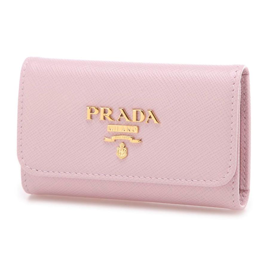 PRADA（プラダ） キーケース SAFFIANO METAL ピンク レディース 1pg004