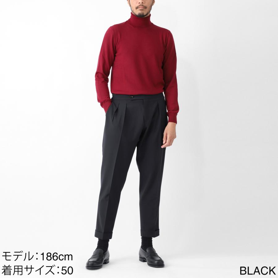 ベルウィッチ BERWICH ツープリーツ スラックス SCOTCH WOOL POLY