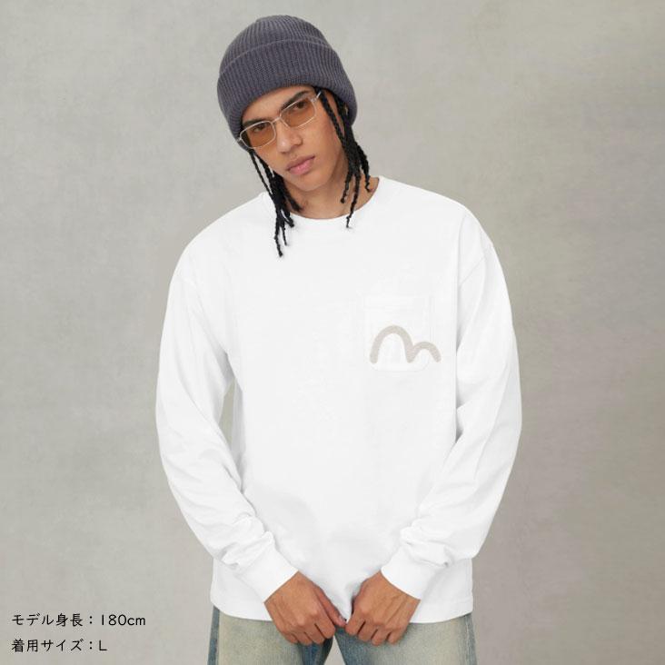 EVISU（エヴィス） リラックスフィット 長袖Tシャツ カモメ刺繍