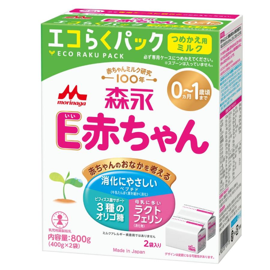 E赤ちゃん 【5箱セット】森永 エコらくパック つめかえ用【※別途送料