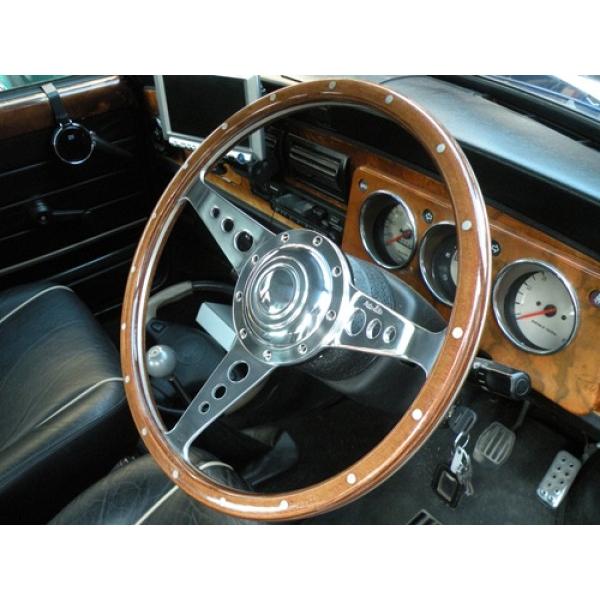 ローバーミニ/クラシック モトリタ用 アルミホーンボタン(エアバック付