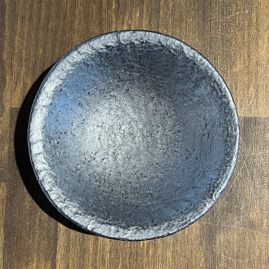 銀彩釉5.5寸平鉢 和食器 刺身鉢・向付 業務用 約17.2cm 在庫処分品