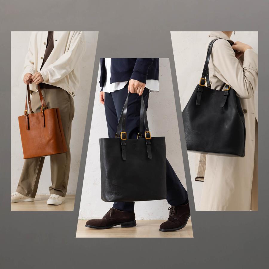 ボーノ 正規品W スロウ バッグ トートバッグBUCKLE TOTE Lバックル