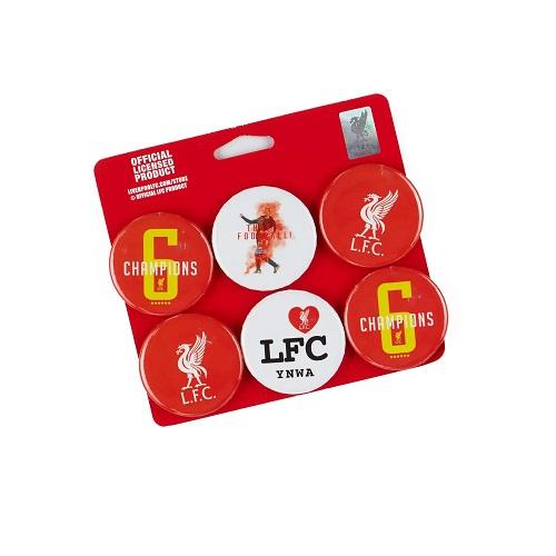 SALE】【国内未発売】リバプールFC ボタン缶バッジ6個セット【プレミア