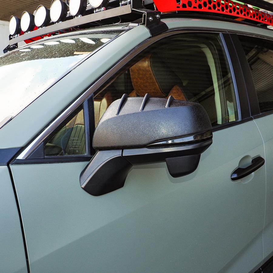 RAV4 50系 ドアミラーカバー マッドブラック ゴリゴリブラック風塗装