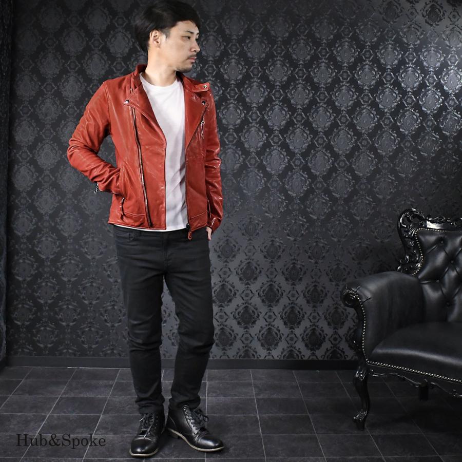 Hub＆Spoke ライダース 本革 リアルレザー ダブルライダース レザー