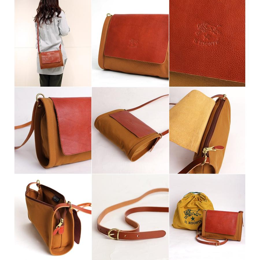 イルビゾンテ バッグ ショルダーバッグ キャンバスレザーフタ付