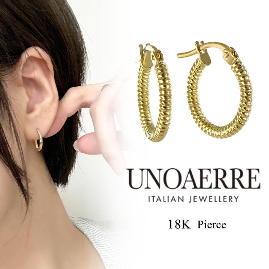 UNOAERRE（ウノアエレ） ピアス レディース フープピアス K18 ゴールド