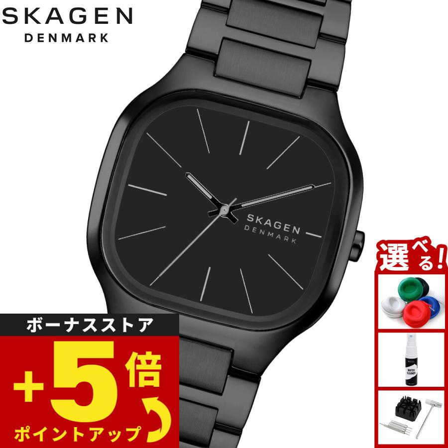 SKAGEN（スカーゲン） 腕時計 メンズ MELLEM 三針 ブラック ステンレス