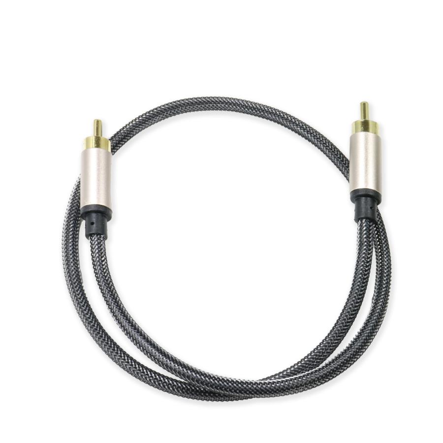 同軸 デジタル アナログ オーディオ用 RCA ケーブル 50cm 網組