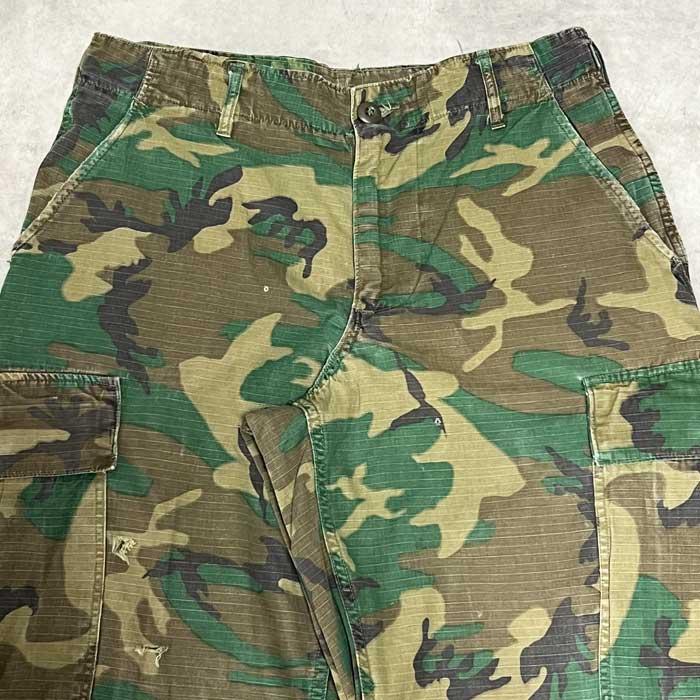 60's U.S.ARMY ERDL Rip-Stop Leaf Camo Jungle Fatigue Pants SMALL